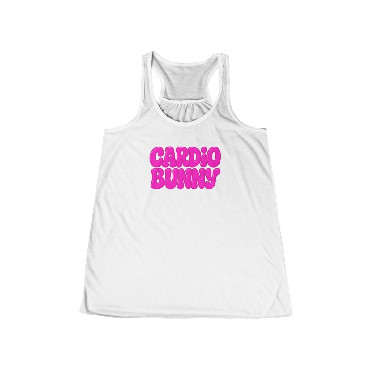 Cardio Bunny Women's Flowy Racerback Tank - Casual Gym Top, Fitness Apparel, Exercise Shirt, Gift for Workout Lovers - TR3ND COLLECTIVE