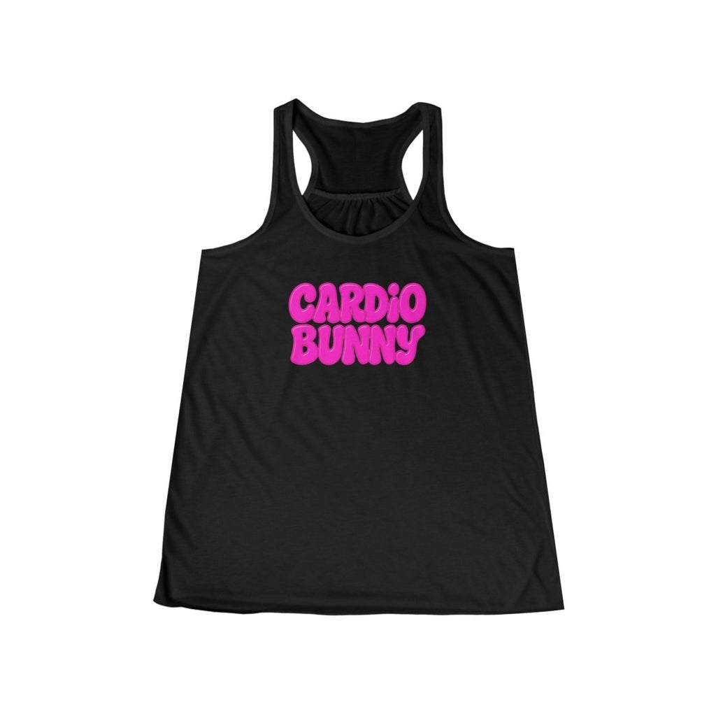 Cardio Bunny Women's Flowy Racerback Tank - Casual Gym Top, Fitness Apparel, Exercise Shirt, Gift for Workout Lovers - TR3ND COLLECTIVE